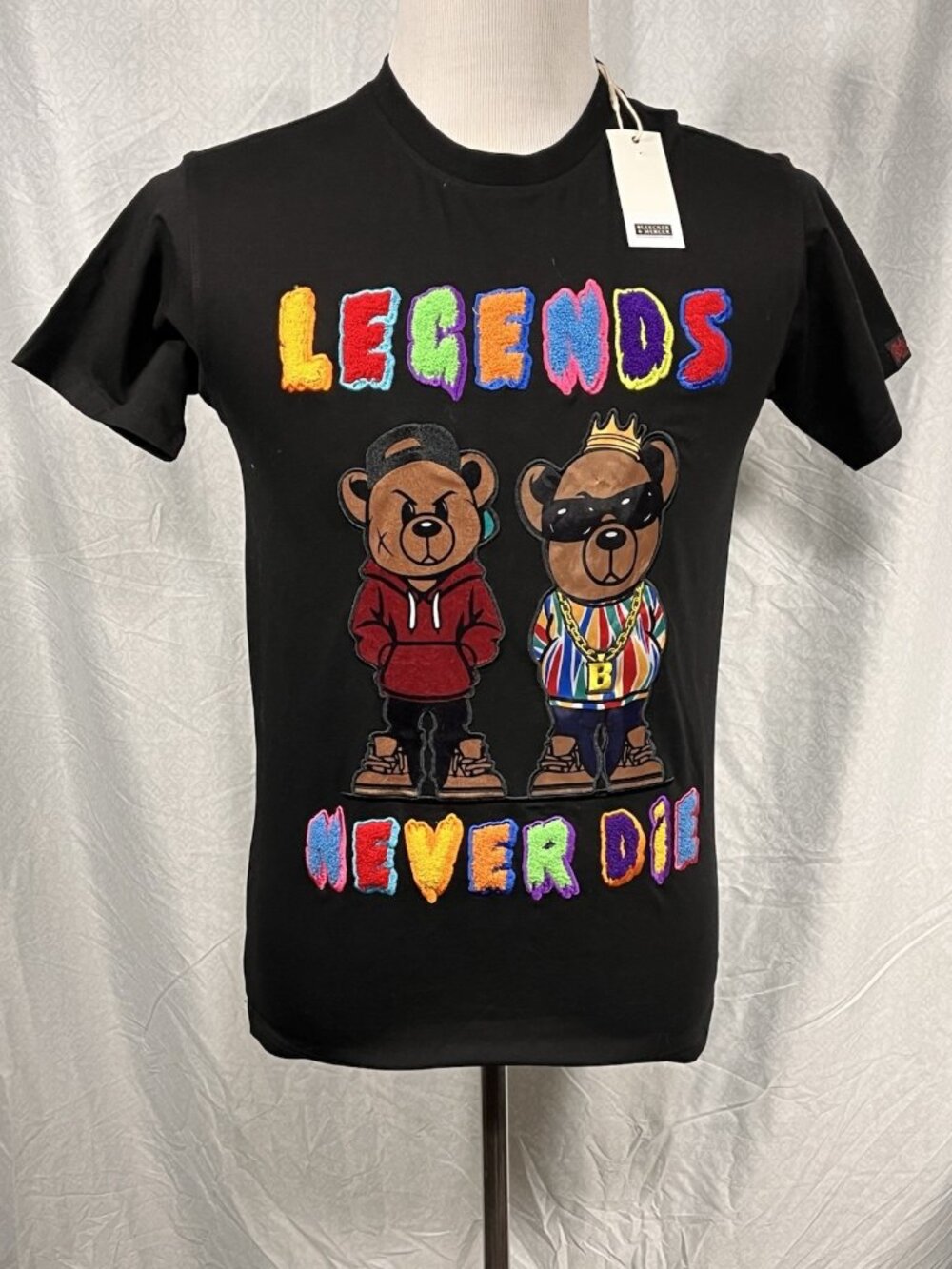 Bleecker & Mercer Legends Never Die Graphic Tee Black Small NWT